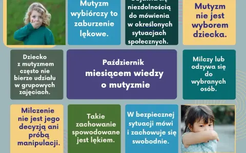Dziecko z mutyzmem wybiórczym milczy w określonych sytuacjach, co nie jest jego wyborem ani manipulacją, lecz wynika z lęku.