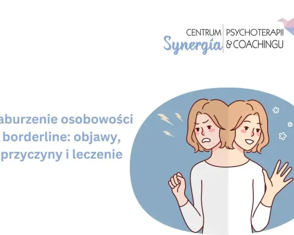 Zaburzenie osobowości borderline: objawy, przyczyny i leczenie. Ilustracja przedstawia osobę z dwiema twarzami, symbolizującą zmienne nastroje.