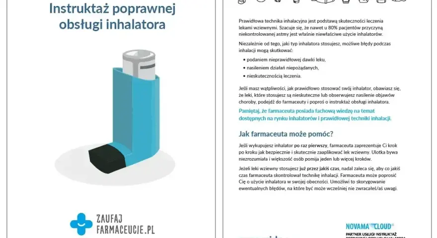 Instrukcja obsługi inhalatora, kluczowego w leczeniu astmy, podobnie jak metotreksat. Prawidłowa technika zapewnia skuteczność terapii.